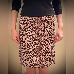 Alexander McQueen Animal Print Pencil Skirt